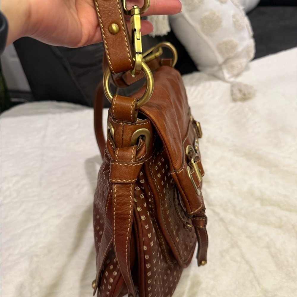 NWT Vintage Rafe Tan Crossbody Bag with Leather Material and Adjustable Strap - Picture 8 of 9